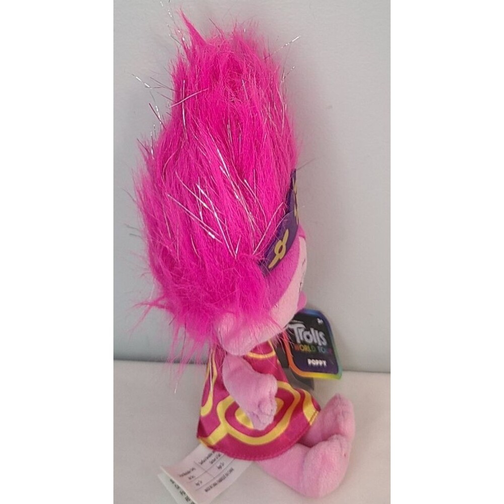 Poppy Plush Stuffed Animal Trolls World Tour 8" NWT Pink Dress Harmony Music - Picture 4 of 10